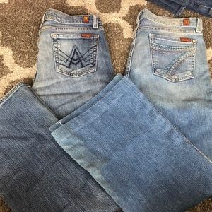 Girls 7 For All Mankind Jeans 2 pair